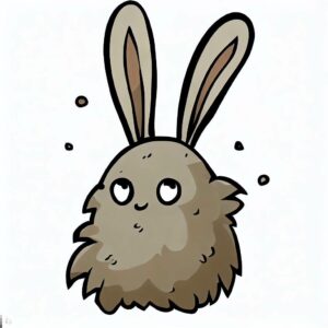 A cartoon bunny with long hair, providing cleaning tips.