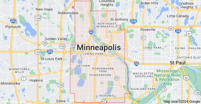Minneapolis, MN Cleaning Service Area